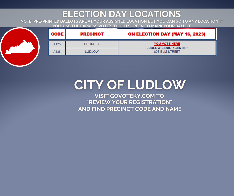 Kentucky Primary Election May 16, 2023 > City of Ludlow